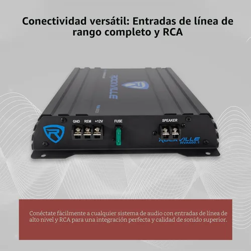 Miniatura 7 de Rockville RV10.2B 1000W de pico/350W RMS Subwoofer de coche de 10" de doble carcasa, amplificador mono Clase A/B, diseño ventilado con puerto