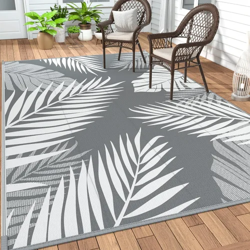 Miniatura 20 de GENIMO - Tapete reversible e impermeable para patios y exteriores, oferta, paja de plástico, para áreas grandes, campamentos, RV, pícnics, terrazas