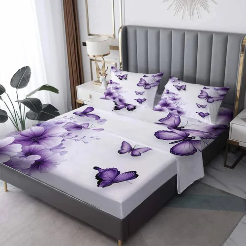 Miniatura 10 de Sábanas retro de los años 70 – Juegos de sábanas King – Sábanas de cama con diseño floral vintage Groovy, microfibra suave y bolsillo profundo