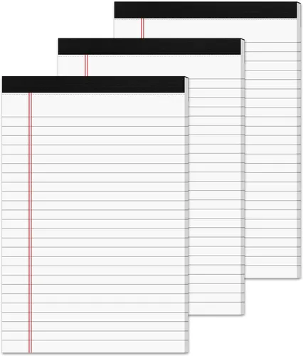Miniatura 10 de Bloc de notas legales de 5 x 8 pulgadas para oficina, bloc de notas de 5 x 8 pulgadas para el trabajo, papel de 80 GSM, bloc de notas con rayas