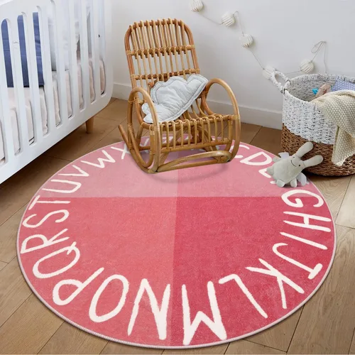 Miniatura 11 de LIVEBOX ABC Play Room - Alfombra redonda para niños, alfombra grande y colorida para guardería, alfombra de área de arcoíris para aula, alfombras