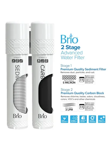 Miniatura 4 de Brio 520 despachador refrigerador de carga inferior para botella de 5 galones con filtro de 2 etapas Opciones de agua caliente, fría y a Inoxidable