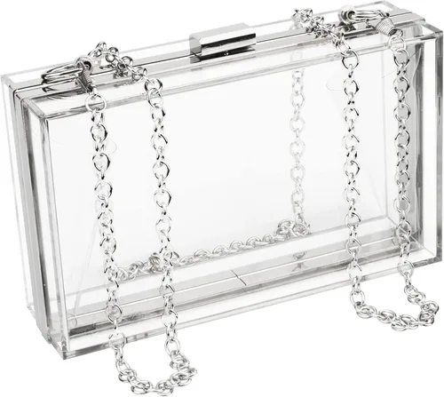 Bolsa cuadrada de noche, de acrílico transparente Jelly para mujer, bonita bolsa de hombro para cenas, fiestas, viajes.