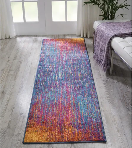 Miniatura 2 de Nourison Passion Abstract - Alfombra de 2 pies 2 pulgadas x 7 pies 6 pulgadas, fácil de limpiar, no se desprende, para dormitorio, sala de estar