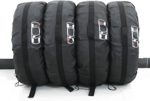 Miniatura 4 de FLR Cubierta de neumático de 31 pulgadas de diámetro, plegables, con 4 fundas de protección de fieltro de rueda, bolsas de almacenamiento