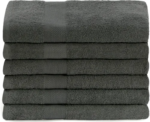 Miniatura 3 de Simpli-Magic Toallas de baño de algodón, 25 x 50 pulgadas, gris, paquete de 6