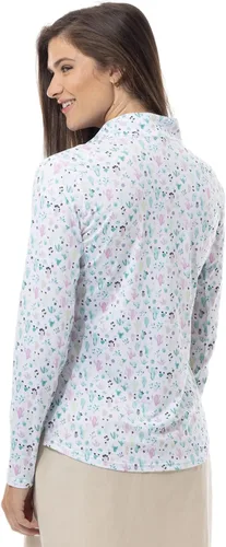 Miniatura 2 de SanSoleil SolCool UV 50 Camiseta de manga larga con cremallera y estampado para mujer
