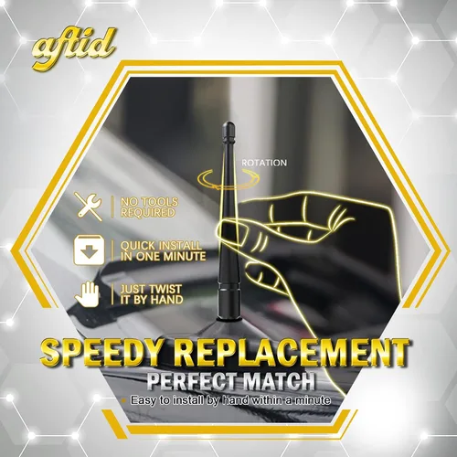 Miniatura 5 de Antena corta de aluminio para accesorios GMC Sierra 1500 2007-2026 - Reemplazo de antena de camión a prueba de lavado de autos - 4 pulgadas
