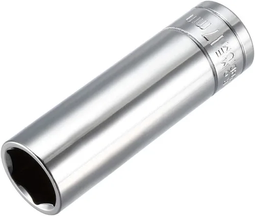 Miniatura 7 de uxcell 1/2 pulgada Drive 0.315 in 6-Point Deep Socket, métrico, Cr-V (pulido)