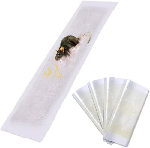 Trampas adhesivas para ratones extra grandes, trampas adhesivas transparentes para ratones que funcionan para ratones y ratas cucarachas, 47.2 x 11
