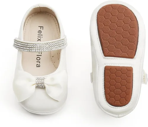 Miniatura 27 de Felix & Flora Zapatos de bebé de suela suave - Zapatos de bebé para caminar, mocasines, suela de goma, zapatos de cuna
