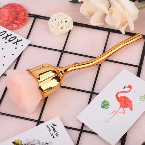 Miniatura 5 de Cepillos de arte de uñas, cepillo de arte de uñas Rose ShapeHandle, material de fibra, multifuncional, cómodo de usar, cepillo de limpieza de polvo