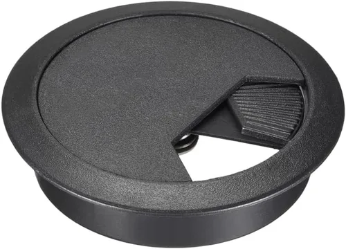 Miniatura 7 de uxcell Cubierta para agujero para cable, 2-3/8 pulgadas de plástico para escritorio, ojales para oficina, PC, organizador de cables, 5 unidades, Gris