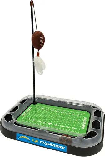 Miniatura 12 de Tabla de rascado para gatos NFL LOS VEGAS Raiders Campo de fútbol americano Juguetes para gatos + Pelota de fútbol de felpa rellena de hierba gatera