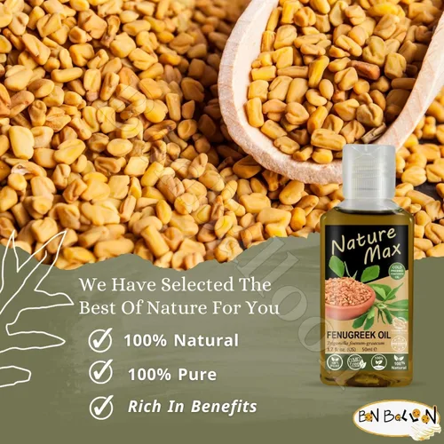 Miniatura 4 de bonballoon Nature Mix Aceite esencial de fenogreco orgánico natural sin diluir puro para el crecimiento del cabello, cuidado de la salud de la piel