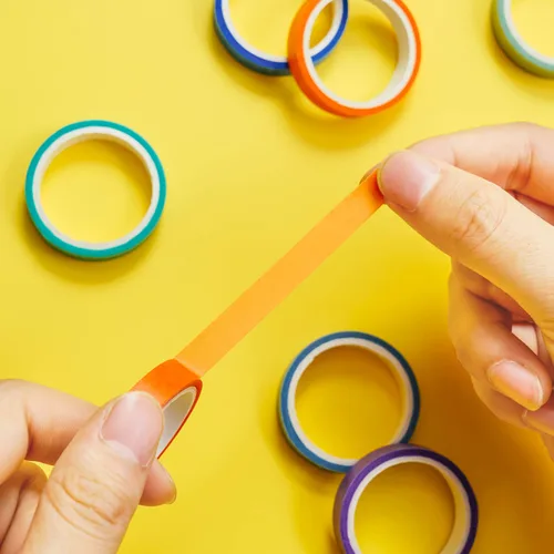 Miniatura 5 de 60 Rollos de Cinta Washi de 8mm de Ancho y 3.05m de Largo, Cintas Adhesivas Básicas de Color Sólido Arcoíris para Artes, Regalos para Niños, Diarios