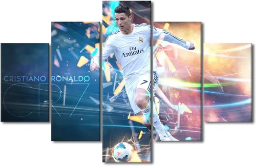 Miniatura 43 de TUMOVO Lienzo decorativo para pared, cuadro de Cristiano Ronaldo, cuadros de club de fútbol, impresiones en lienzo, póster de arte de pared, arte