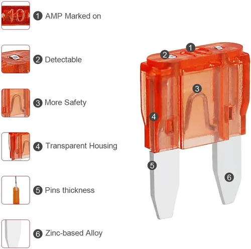 Miniatura 3 de AHL Kit de 90 fusibles automotrices (5A, 7.5A, 10A, 15A, 20A, 25A, 30A, 35A, 40A), kit surtido de fusibles para automóvil, RV, barco, camión