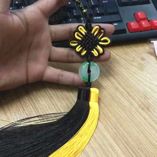 Miniatura 5 de Rollo de cuerda de satén de nailon de calidad de 0.079 in x 100 yardas, Kumihimo Rattail, nudo chino (negro)