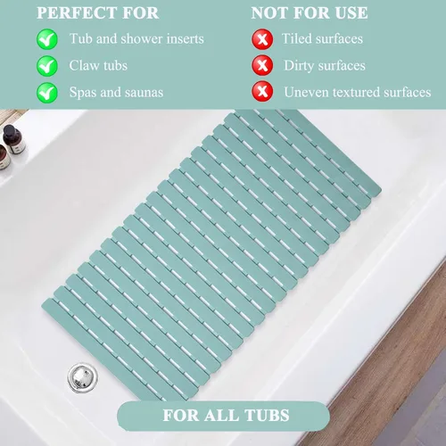 Miniatura 2 de Sheepping - Tapete de ducha antideslizante para bañera, lavable a máquina, tapete de baño antideslizante para bañera, tapete de drenaje rápido