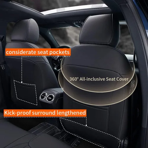 Miniatura 3 de AOMSAZTO Funda de asiento de coche para Mazda 3 2019 2020 2021 2022 2023 2024 2025 2026 – Juego completo de fundas de asiento de piel sintética