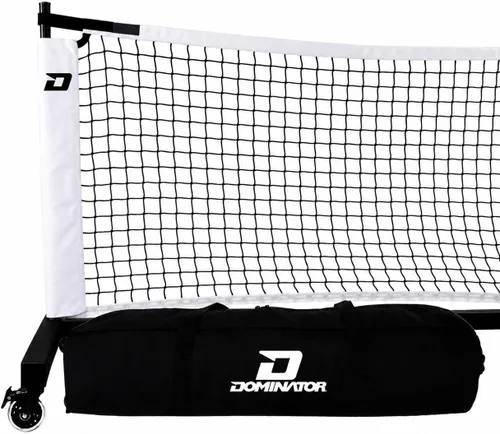 Dominator Standard Portable Pickleball Net - Indoor/Outdoor Regulation Pickleball Net - USAPA Compliant Pickleball Net on Wheels - System Includes