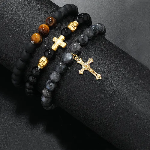 Miniatura 6 de 60 dijes chapados en oro de cruz cristiana de Jesús Crucifijo religioso chapado en oro para hacer joyas, colgantes, collares, pulseras, llaveros