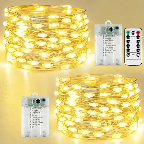 Miniatura 10 de 30LED Acorn Fairy Lights Battery Operated Fall String Lights Indoor Decor Remote Control, 8 Lighting Modes, IP44 Waterproof, Timer & Dimmable