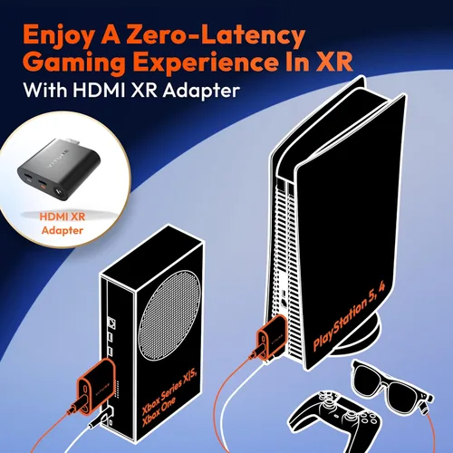 Miniatura 9 de VITURE Adaptador HDMI XR para iPhone 14 y modelos anteriores, habilitando videos multipantalla/3DoF/VR mejorados, 2.8 horas de duración