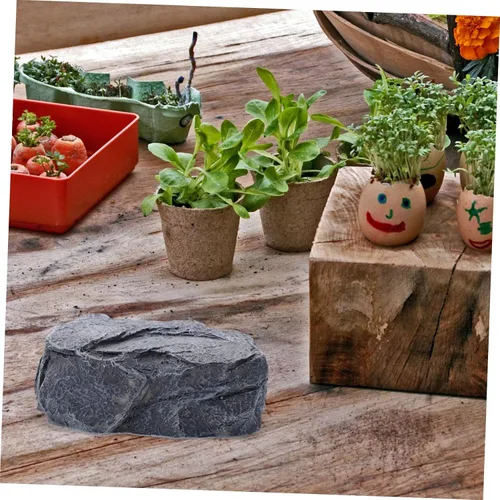 Miniatura 2 de Cabilock Simulation Stone Key Holder Outdoor Garden Decor Realistic Rock Design Spare Key Hiding Box for Keys Items for Patio Blends with Nature
