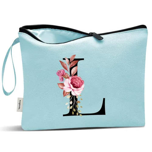 Miniatura 142 de Vavabox A-Z Bolsa de Maquillaje Personalizada, Regalos de Cumpleaños para Mujeres y Mamá, Regalos para la Mejor Amiga, Bolsa de Cosméticos