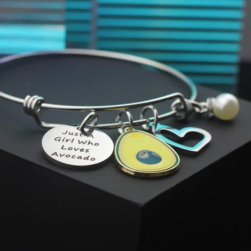 Miniatura 4 de RLZRWAI Divertido collar de aguacate Just A Girl Who Loves aguacate regalo para amantes del aguacate