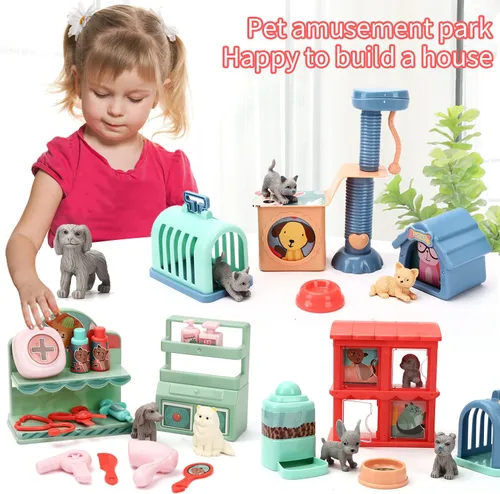 Miniatura 3 de Juguete de simulación, 42 piezas de juguete creativo de primera calidad, juguetes de simulación para perros y gatos, aseo de mascotas, baño