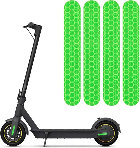 Miniatura 12 de TOMALL Adhesivos reflectantes de noche autoadhesivos, tira de advertencia impermeable compatible con Ninebot Max G30, accesorios de decoración