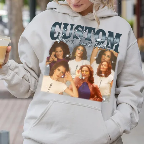 Miniatura 26 de Sudaderas con capucha personalizadas diseñan el tuyo propio, retrato de camisa de la foto, regalos personalizados para el día de San Valentín