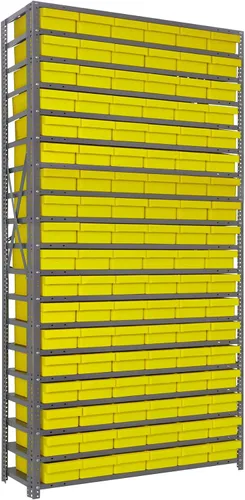 Miniatura 243 de Quantum QSBU-245BK Heavy Duty Shelving Unit with (7) Shelves and (24) QUS245 Black Bins for Garage Warehouse Storage Distribution 400 lb Load