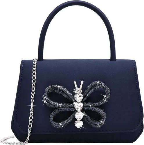 Miniatura 22 de Milisente Bolso de noche para mujer, bolso de mano para fiesta nupcial, bolsos de cóctel y baile de graduación con charol