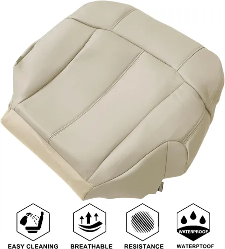 Miniatura 5 de NLQR Fundas de repuesto para asiento inferior del conductor y del pasajero, color marrón claro, compatible con Chevy Tahoe Suburban 1999 2000 2001