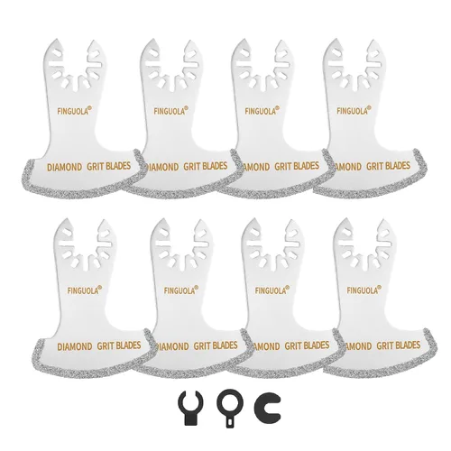 Miniatura 5 de Cuchillas de herramientas oscilantes, cuchillas de carburo de diamante para extracción de lechada y corte de azulejos suaves, segmento de dedo