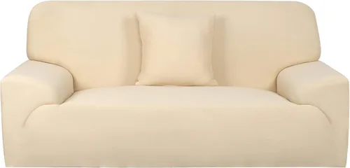 uxcell Funda elástica para sofá, funda clásica sólida para sofás, sofá biplaza o sillón, muebles universales de poliéster elástico con una funda de