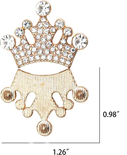 Miniatura 6 de 24 piezas de adornos de joyería de corona para accesorios de cabello hechos a mano DIY, zapatillas, ropa, decoraciones de fiesta, caja de regalo