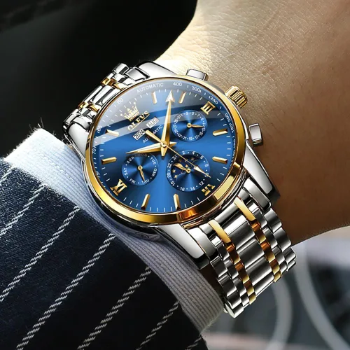 Miniatura 60 de OLEVS Relojes automáticos para hombre, esqueleto mecánico, de lujo, a la moda, reloj de pulsera luminoso impermeable
