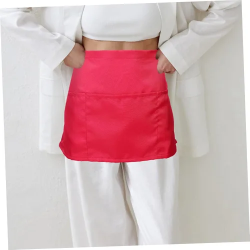 Miniatura 5 de VALICLUD Half Server Apron with Double Pockets Stain and Water Resistant Kitchen Apron for Chefs and Waitstaff Restaurants and Coffee Shops