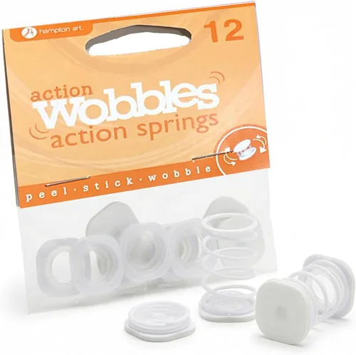 Miniatura 8 de Hampton Art Action Wobbles, anclajes de resorte autoadhesivos para manualidades de papel dimensionales, mini, paquete de 100