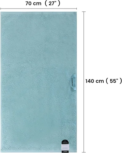 Miniatura 6 de SEMAXE Toalla de baño para baño, toalla 100% algodón con lazo para colgar y etiqueta inteligente, toalla absorbente suave de calidad de hotel y spa