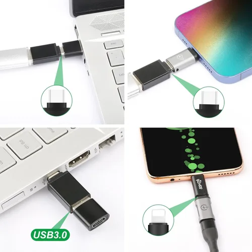 Miniatura 6 de AWINLI - Adaptador USB C hembra a USB, tipo C a Android macho, adecuado para iPhone hembra a tipo C macho, adecuado para iPhone 14, 13, 15 ProMax