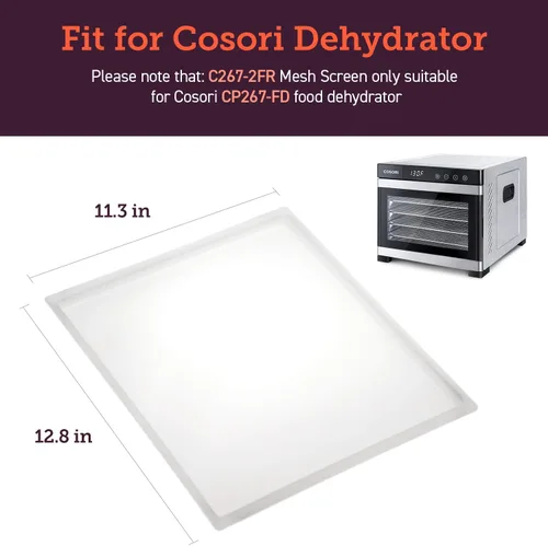 Miniatura 4 de Cosori Accesorios para deshidratadores de alimentos, hojas de cuero de frutas para 6 bandejas CP267-FD y otros modelos, sin BPA, C267-2FR, paquete