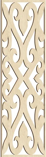 Miniatura 96 de Keene Paneles de pared decorativos de madera con calado, 9 3/8 pulgadas de ancho x 24 3/8 pulgadas de alto x 1/4 de alto, roble rojo rojo (Red Oak)