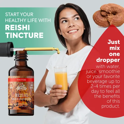 Miniatura 4 de Tintura Reishi, extracto orgánico de hongos Reishi (Ganoderma Lucidum), suplemento de hongos secos, sin OMG en glicerina vegetal orgánica prensada