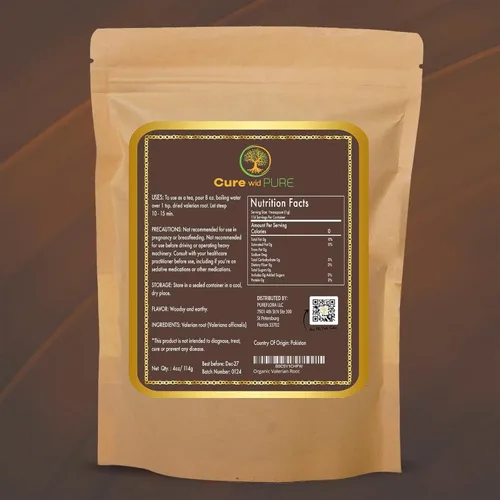 Miniatura 7 de Cure wid Pure Raíz de valeriana orgánica para apoyar el sueño, corte de 4 onzas / 4.02 oz, té de raíz de valeriana tamizado y no irradiado suelto